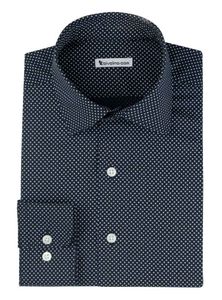 LARIANO - mannen overhemd katoen Micro-Print Bolletjes - MICRO 8