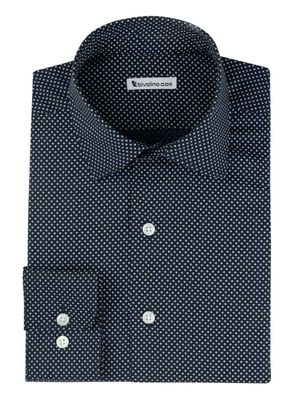 LARIANO - mannen overhemd katoen Micro-Print Bolletjes - MICRO 8