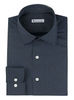 LARIANO - mannen overhemd katoen Micro-Print Bolletjes - MICRO 8