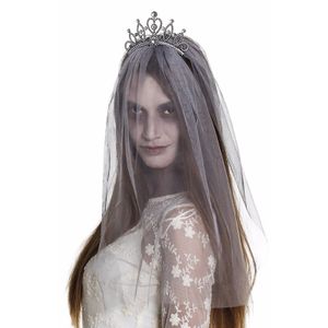 Zombie prinses tiara met sluier   -