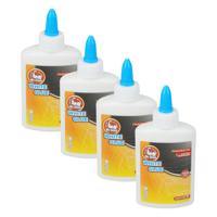 Mr Glue Lijm - 4x - 120 ml - wit - in fles - extra sterk - flexibele fix - snel drogend