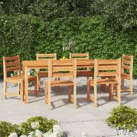 7-delige Tuinset massief teakhout