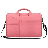 ST02S waterdichte scheurweerstand verborgen draagbare riem een-schouder handtas voor 15 6 inch laptops met koffer riem (roze)