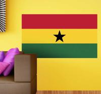 Muursticker vlag Ghana - thumbnail