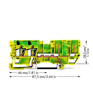 WAGO 769-217 Basisklem 5 mm Spanveer Toewijzing: Terre Groen, Geel 50 stuk(s)