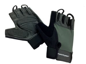 Tunturi fitness-handschoenen Pro Gel zwart/lichtgrijs