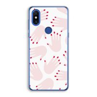 Hands pink: Xiaomi Mi Mix 3 Transparant Hoesje