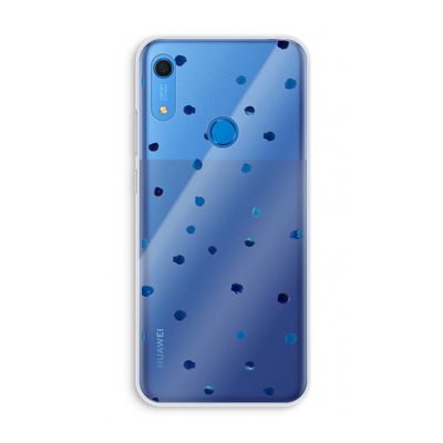 Blauwe stippen: Huawei Y6s Transparant Hoesje