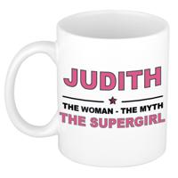 Judith cadeau mok - Woman Myth Supergirl - naam koffiemok - 300 ml - collega - moederdag