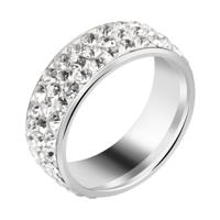 Ring met steentjes Chirurgisch Staal 316L Ringen - thumbnail