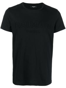 Balmain t-shirt en coton à logo embossé - Noir