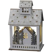 Konstsmide 3278-210 Houten figuur Huis, Markt Warmwit LED Warm-wit Timer, Schakelaar - thumbnail