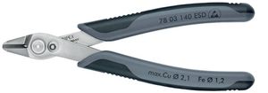 Knipex Elektronicazijsnijtang | lengte 140 mm | facet nee | gepolijst | 1 stuk - 78 03 140 ESD 78 03 140 ESD