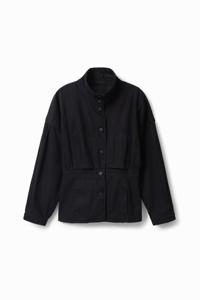 Maitrepierre acid wash denim jacket - BLACK - S