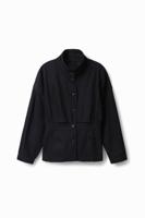 Maitrepierre acid wash denim jacket - BLACK - L