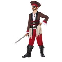 Piraten kapitein kostuum voor jongens 140 (10-12 jaar)  -