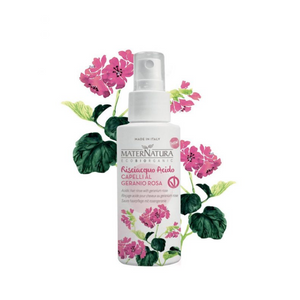 MaterNatura Acidic hair rinse with geranium rose