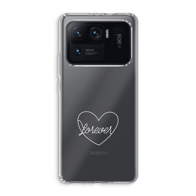Forever heart pastel: Xiaomi Mi 11 Ultra Transparant Hoesje