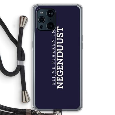 Blijve plakken in Negenduust: Oppo Find X3 Pro Transparant Hoesje met koord