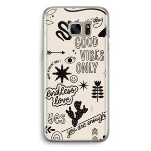 Good vibes: Samsung Galaxy S7 Edge Transparant Hoesje