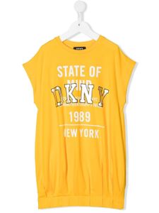 Dkny Kids robe à logo imprimé - Jaune