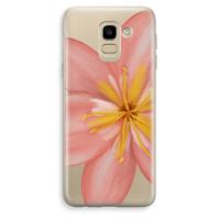 Pink Ellila Flower: Samsung Galaxy J6 (2018) Transparant Hoesje - thumbnail