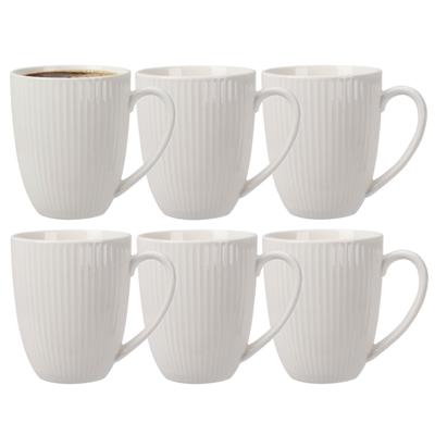 Siaki Koffiemok / theemok Line - 12x - wit - 370 ml - mokken - porselein Siaki Koffiemok / theemok Line - 12x - wit - 370 ml - mokken - porselein