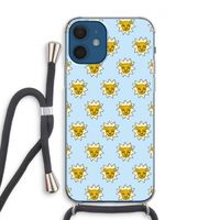 Leeuwenkoppen: iPhone 12 Transparant Hoesje met koord