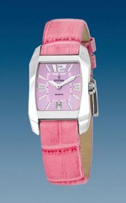 Horlogeband Festina F16137-8 / F16137-9 Leder Roze 16mm