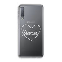 Friends heart pastel: Samsung Galaxy A7 (2018) Transparant Hoesje