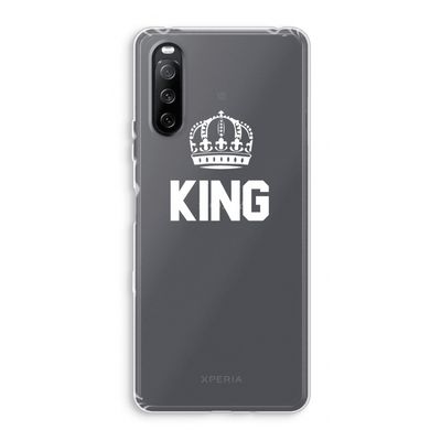 King zwart: Sony Xperia 10 III Transparant Hoesje