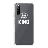 King zwart: Sony Xperia 10 III Transparant Hoesje