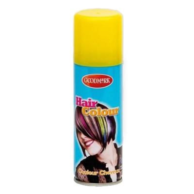 Carnaval verkleed haarverf/spray - geel - 125 ml - kinderen en volwassenen - makkelijk uitwassen