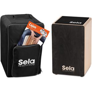 Sela SE 157 EN Primera Black Cajon bundle + backpack, pad etc.