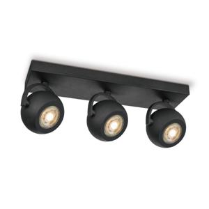 Opbouwspot Nop 3 - incl. dimbare LED lamp - zwart