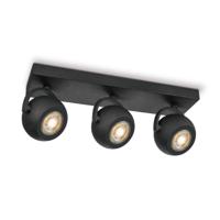 Opbouwspot Nop 3 - incl. dimbare LED lamp - zwart