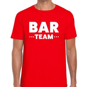 Bar team / personeel tekst t-shirt rood heren