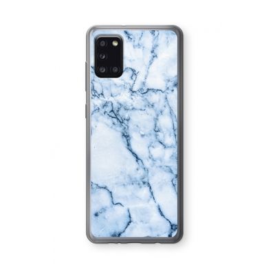 Blauw marmer: Samsung Galaxy A31 Transparant Hoesje