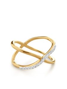 Monica Vinader bague Riva Diamond Kiss - Or