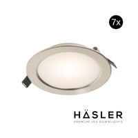 Inbouwspot Häsler Volterra Incl. Fase Aansnijding Dimbaar 13.7 cm 8 Watt Warm Wit RVS Set 7x