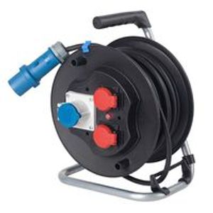 Schwabe CEE Camping Haspel 230V Neopreen H07RN-F 3x2,5 16A IP44 25m
