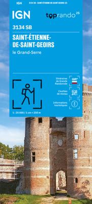Topografische kaart - Wandelkaart 3134 SB - Serie Bleue St-Etienne-de-St-Geoirs / Le Grand-Serre | IGN - Institut Géographique National