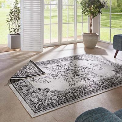 Dubbelzijdig Buitenkleed Borbon - Zwart maat: 170x120cm - materiaal: Polypropyleen - Dekbed-Discounter.nl