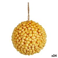Kerstbal Krist+ 19A24331 19A24331 Geel Plastic (24 Stuks)