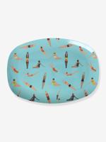 Rechthoekig bord van melamine RETRO SWIMSTER RICE hemelsblauw