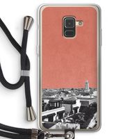 Marrakech Skyline : Samsung Galaxy A8 (2018) Transparant Hoesje met koord
