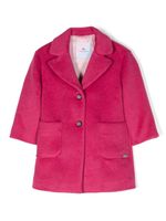 Chiara Ferragni Kids manteau boutonné à plaque logo - Rose - thumbnail