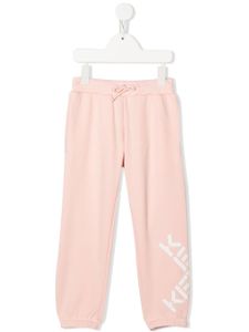 Kenzo Kids pantalon de jogging à logo imprimé - Rose