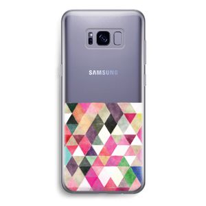 Gekleurde driehoekjes: Samsung Galaxy S8 Transparant Hoesje