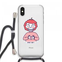 Hartje: iPhone XS Max Transparant Hoesje met koord